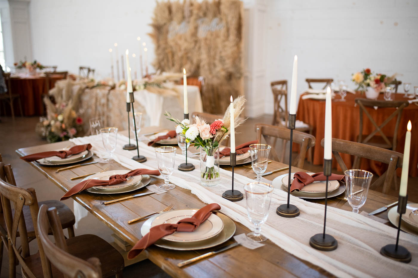 Close up photo of table settings